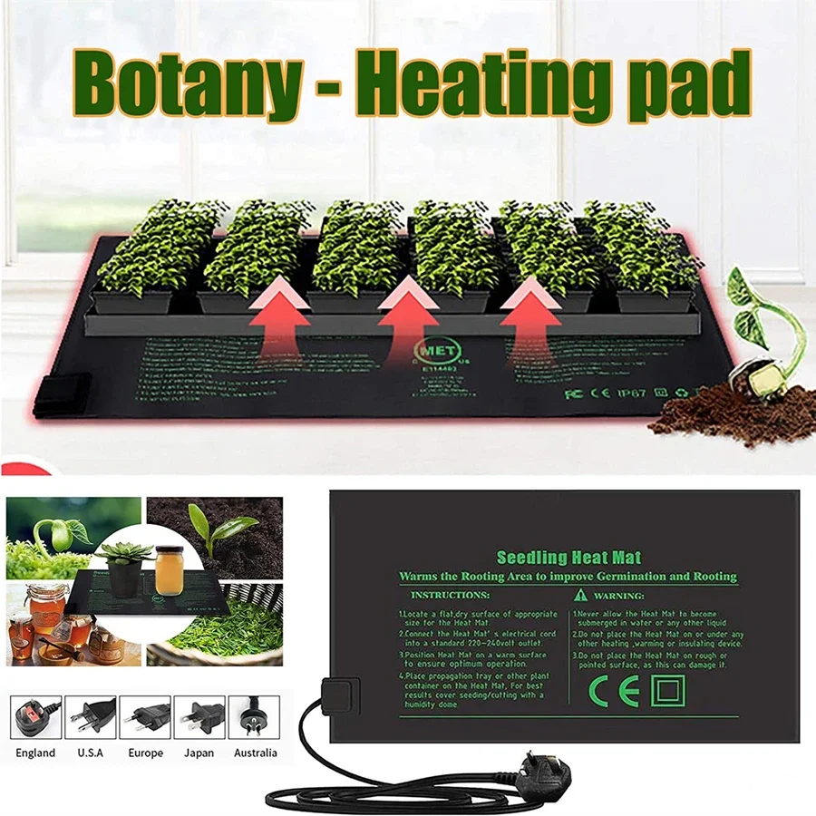 4 أحجام 220 فولت الاتحاد الأور - مراجعة Seedling Heat Mat وسعره