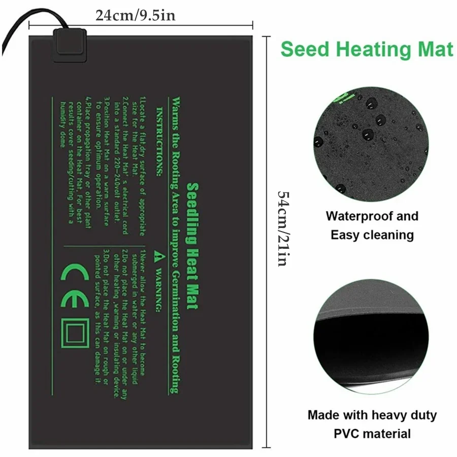 4 أحجام 220 فولت الاتحاد الأور - مراجعة Seedling Heat Mat وسعره