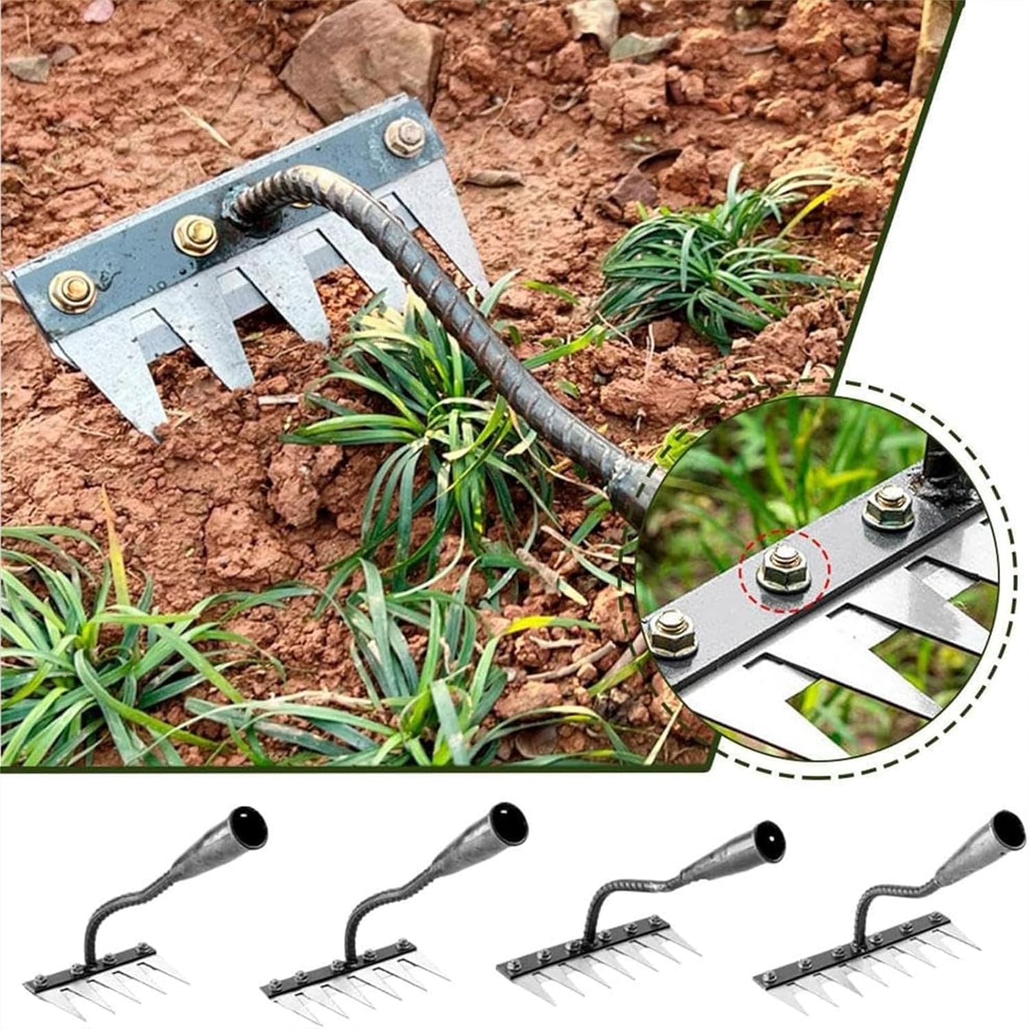 5/6/7/8 الأسنان المعدنية أشعل  - مراجعة Agriculture Farming Hand Tools وسعره