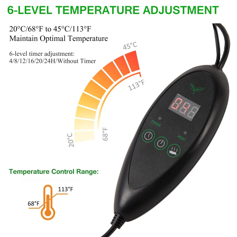 3 أحجام ترقية الشتلات الحرارة  - مراجعة Seedling Heat Mat وسعره