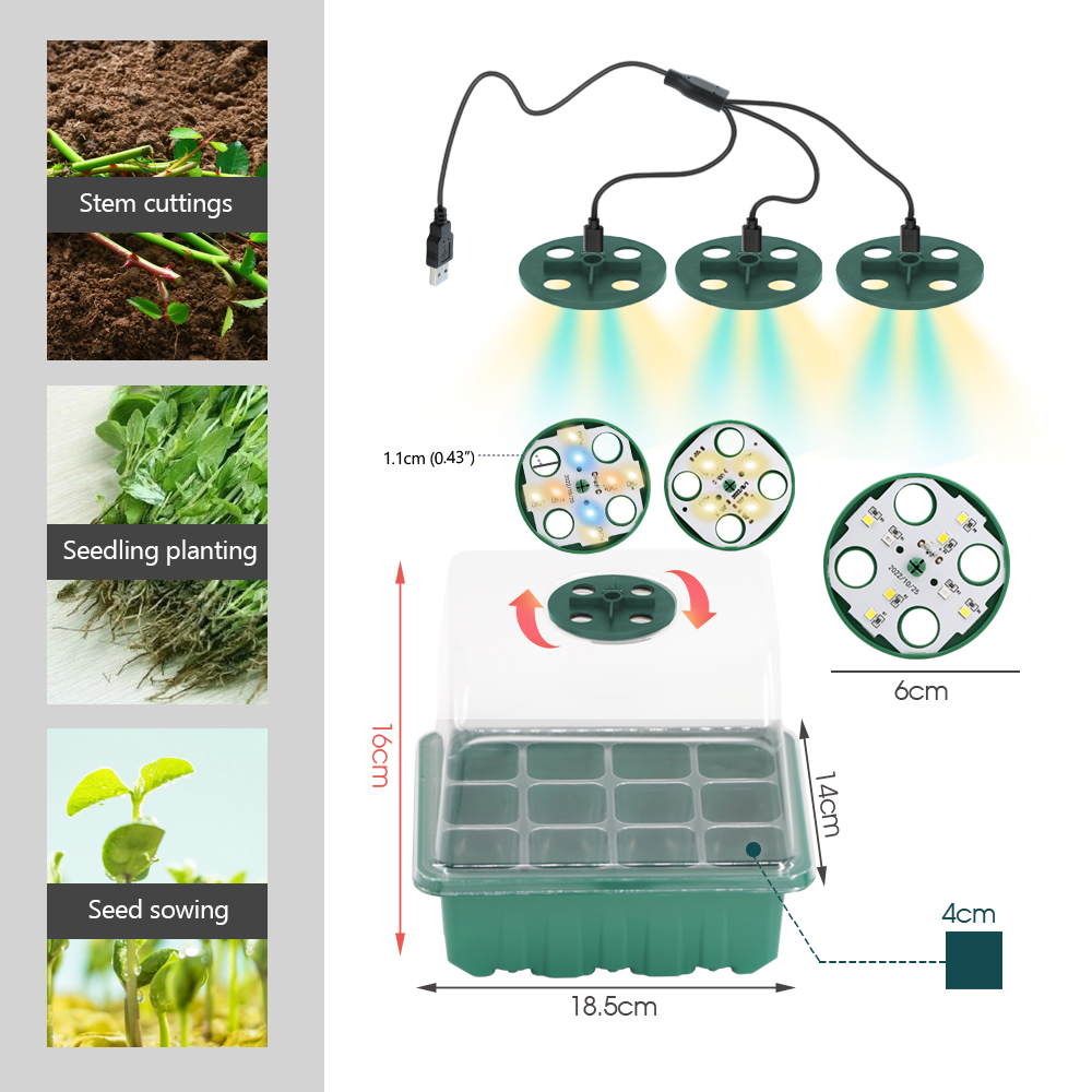 LED أواني الحضانة مع تنمو ضوء  - مراجعة Seed Planter وسعره